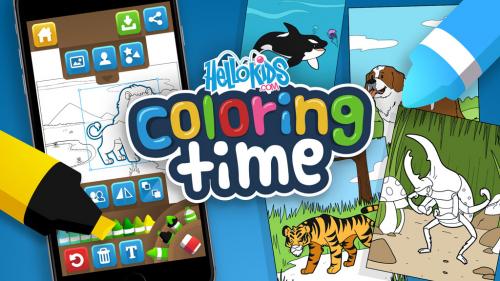 Hellokids Coloring Time Animals